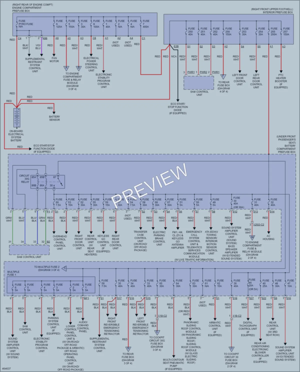 2015 MercedesBenz ML250BlueTEC Power Distribution wiring diagram preview