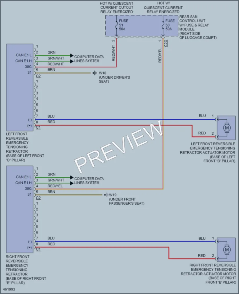 2015 MercedesBenz S400 Supplemental Restraints wiring diagram preview