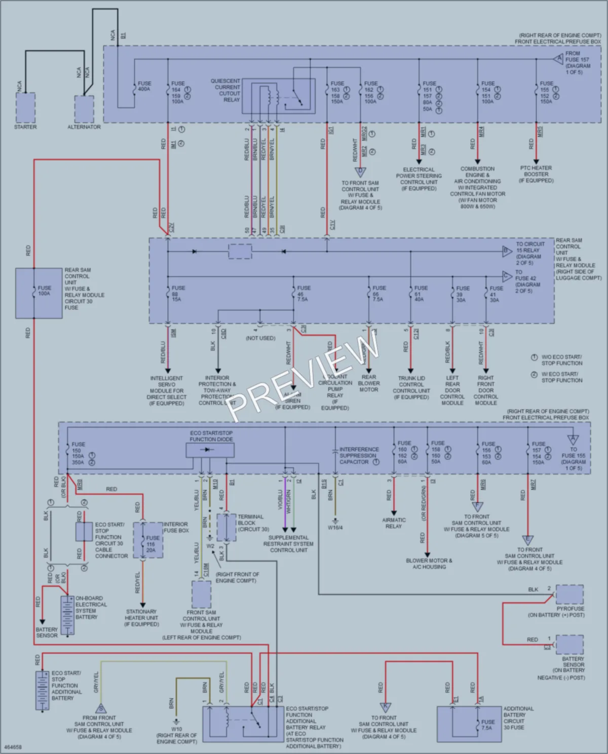 2015 MercedesBenz S550 Power Distribution wiring diagram preview