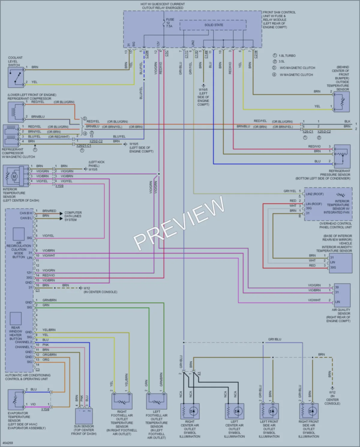 2015 MercedesBenz SLK250 Air Conditioning wiring diagram preview