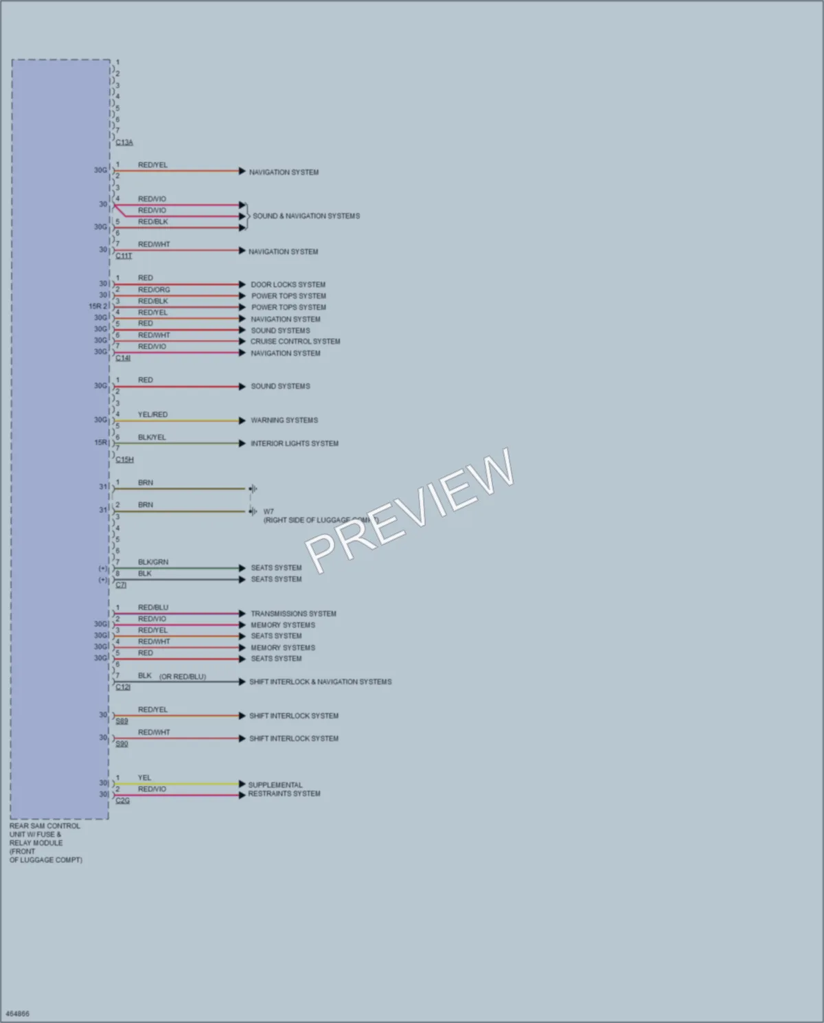 2015 MercedesBenz SLK250 Body Control Modules wiring diagram preview