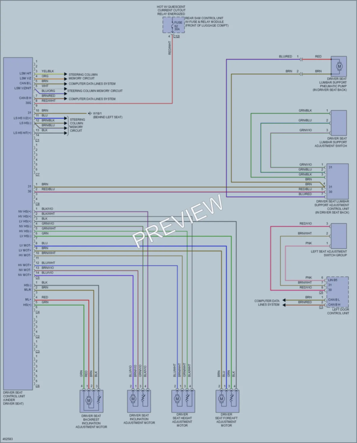 2015 MercedesBenz SLK250 Memory Systems wiring diagram preview