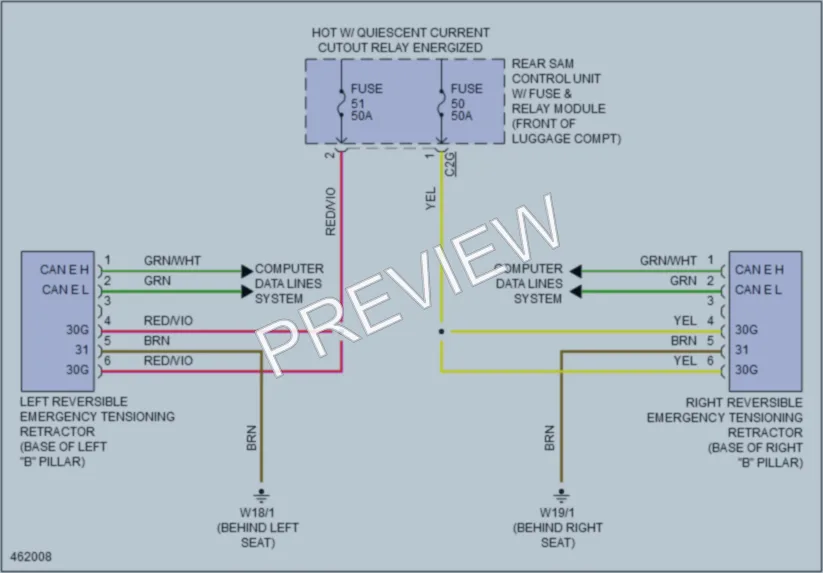 2015 MercedesBenz SLK250 Supplemental Restraints wiring diagram preview
