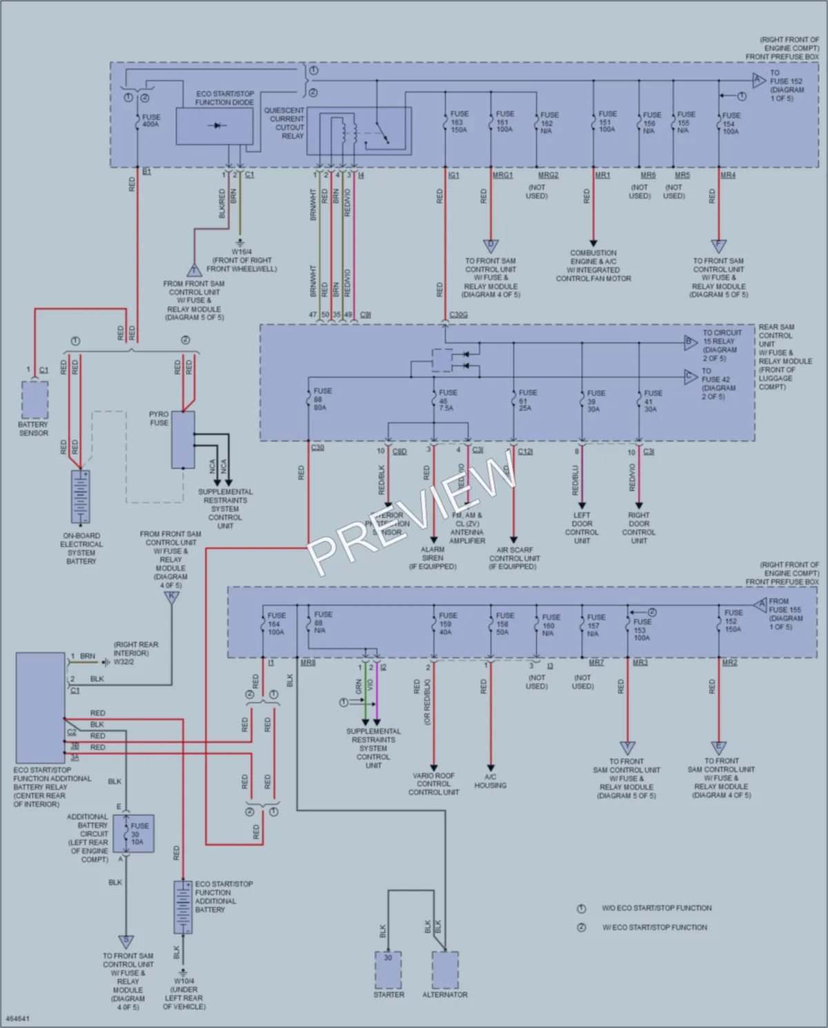 2015 MercedesBenz SLK350 Power Distribution wiring diagram preview