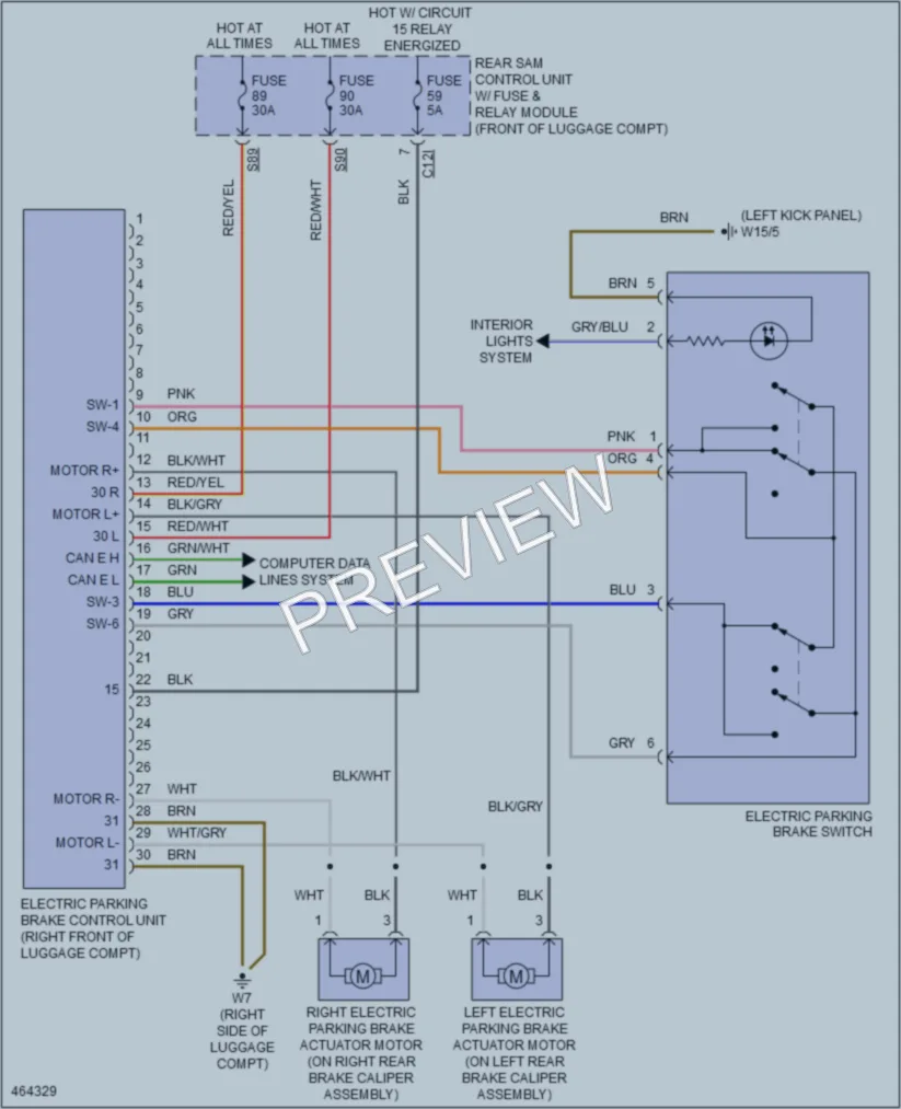 2015 MercedesBenz SLK350 Shift Interlock wiring diagram preview