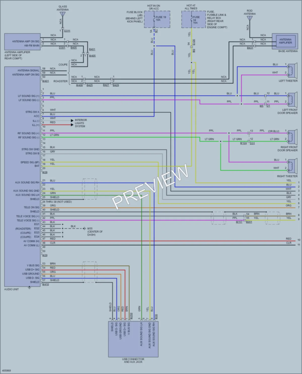 2015 Nissan 370Z Radio wiring diagram preview