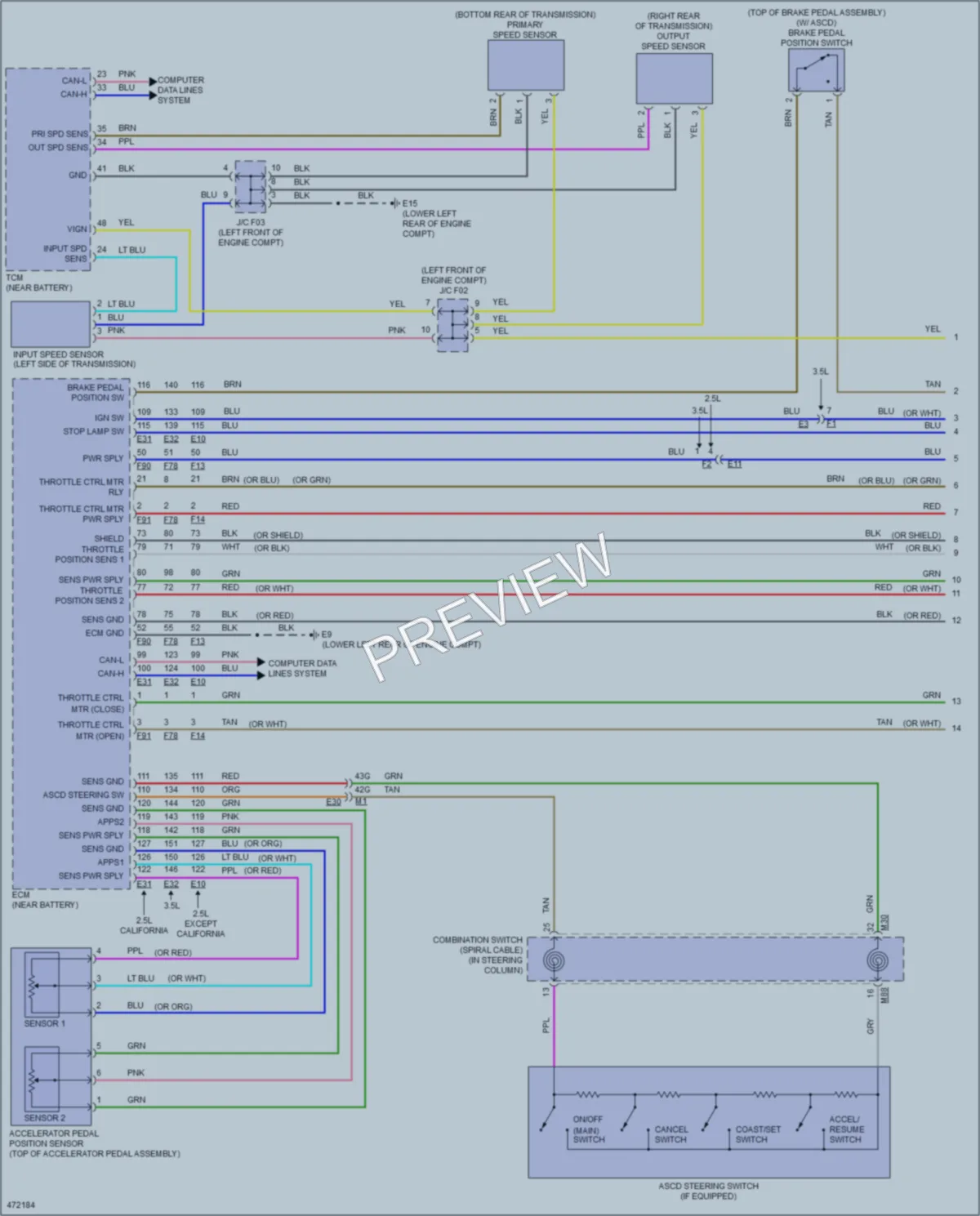 2015 Nissan Altima Cruise Control wiring diagram preview