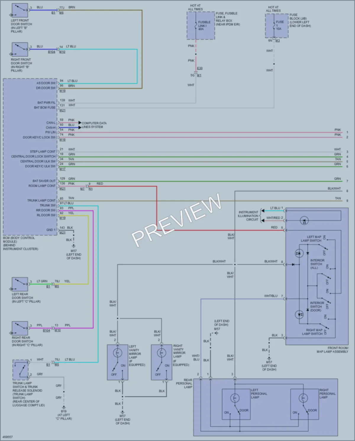 2015 Nissan Altima Interior Lights wiring diagram preview