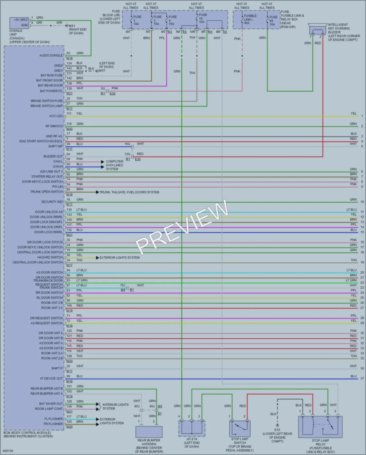 2015 Nissan Altima Power Door Locks wiring diagram preview