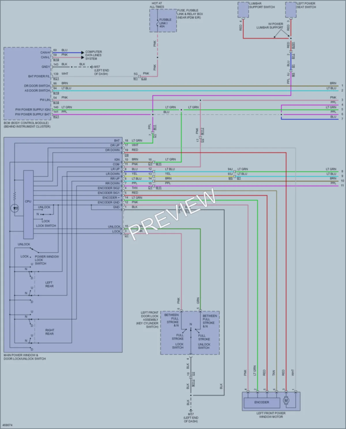 2015 Nissan Altima Power Windows wiring diagram preview