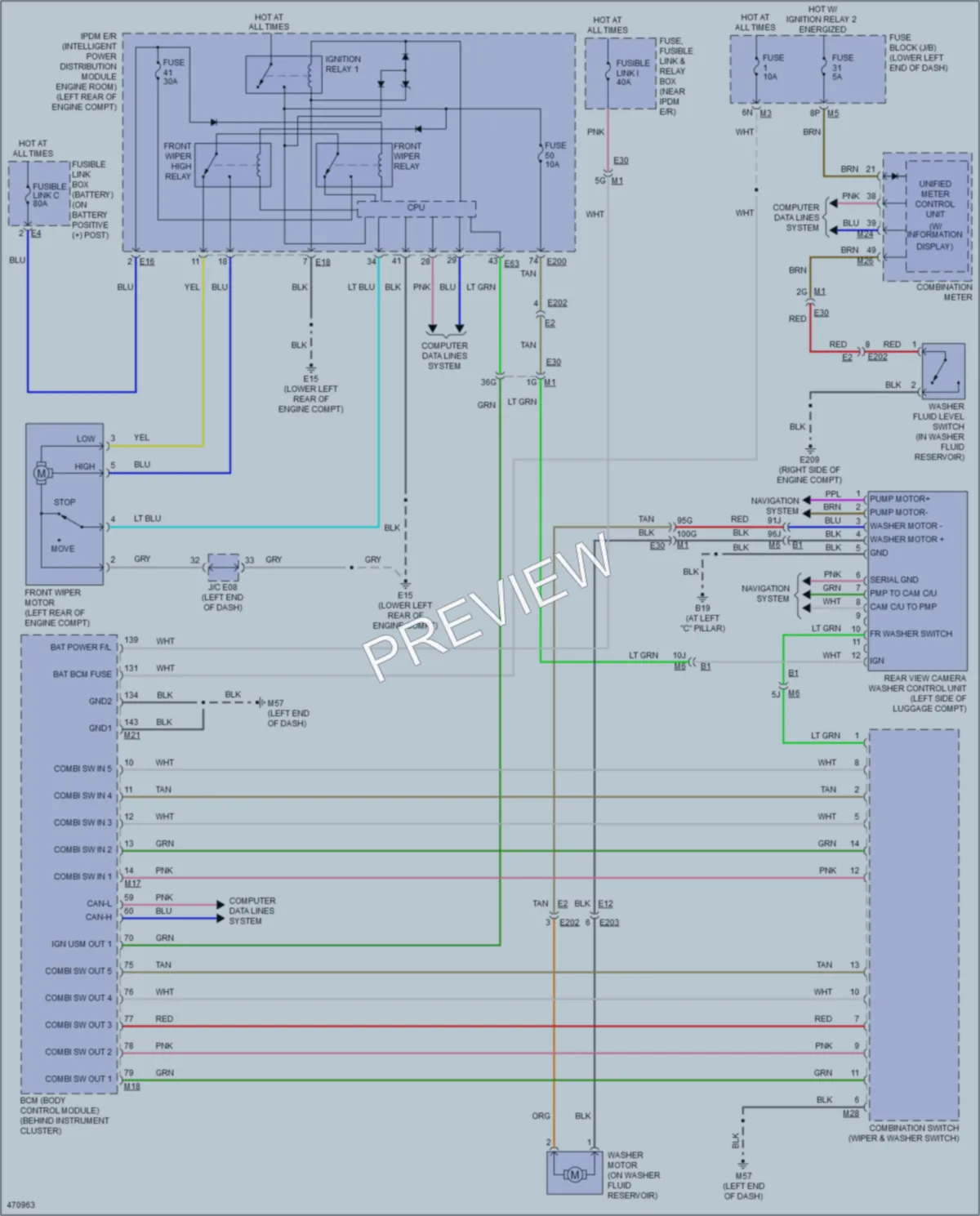 2015 Nissan Altima Wiper Washer wiring diagram preview