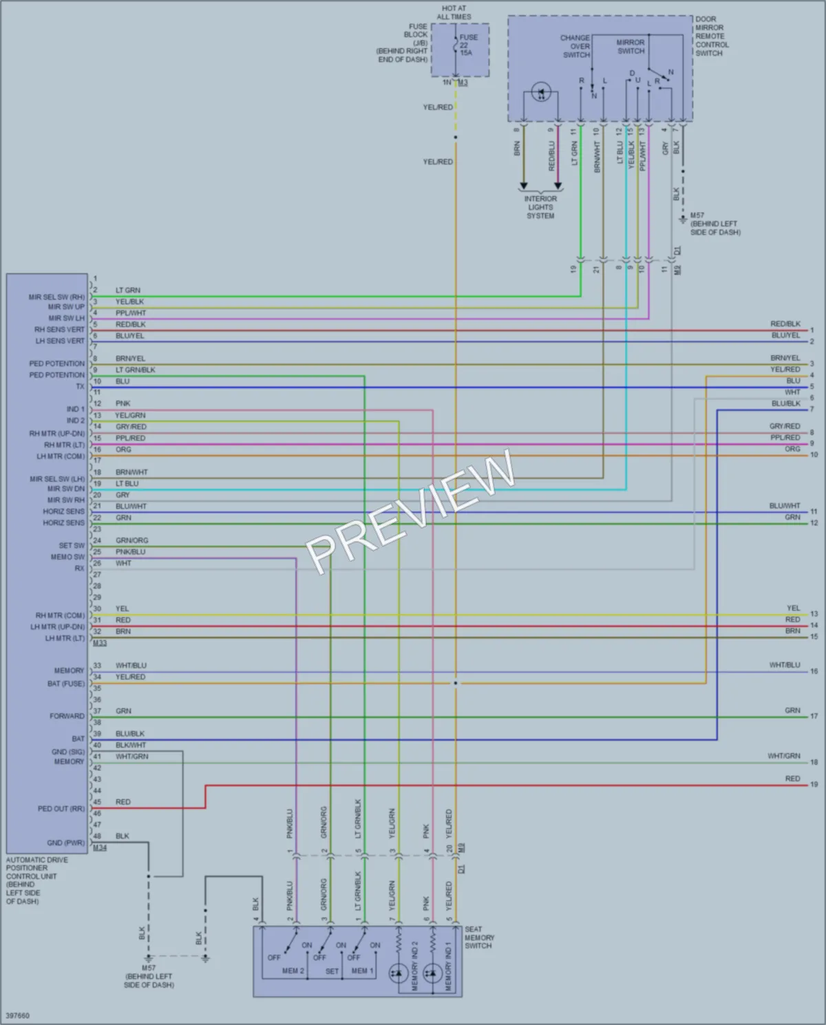 2015 Nissan Armada Memory Systems wiring diagram preview