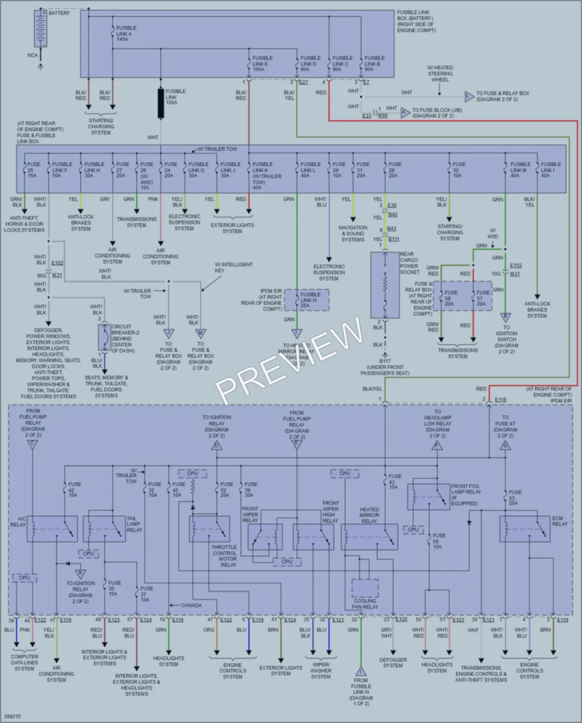 2015 Nissan Armada Power Distribution wiring diagram preview