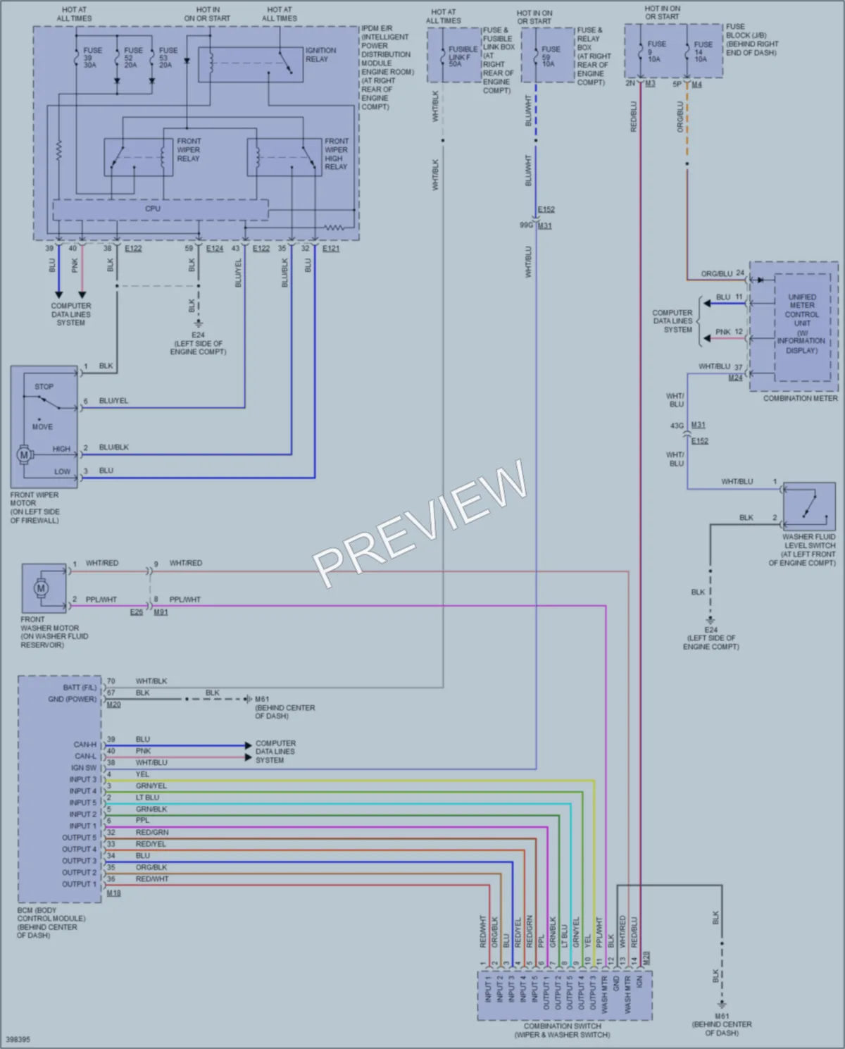 2015 Nissan Armada Wiper Washer wiring diagram preview
