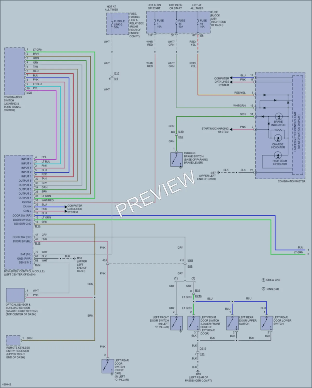 2015 Nissan Frontier Headlights wiring diagram preview