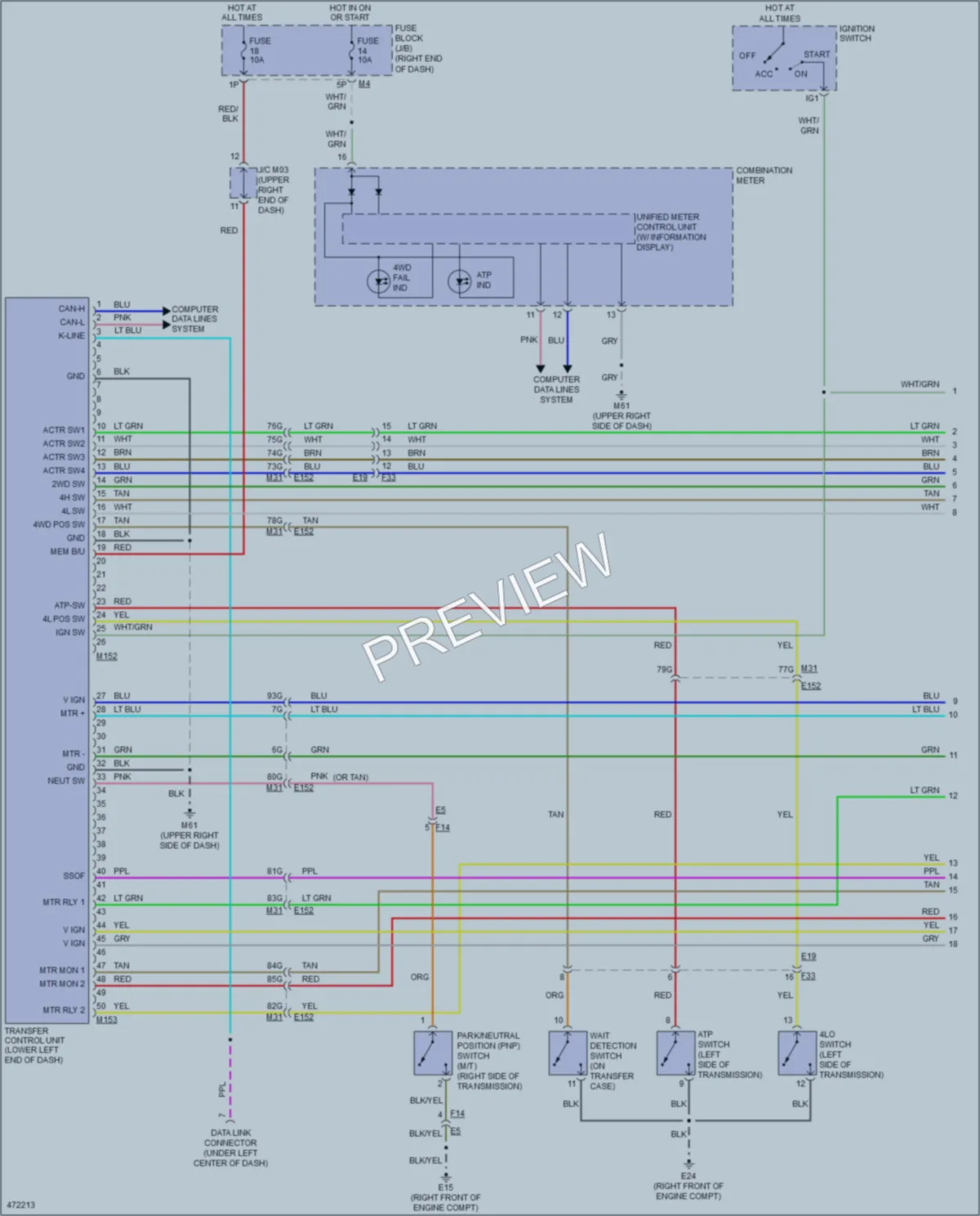 2015 Nissan Frontier Transmission wiring diagram preview