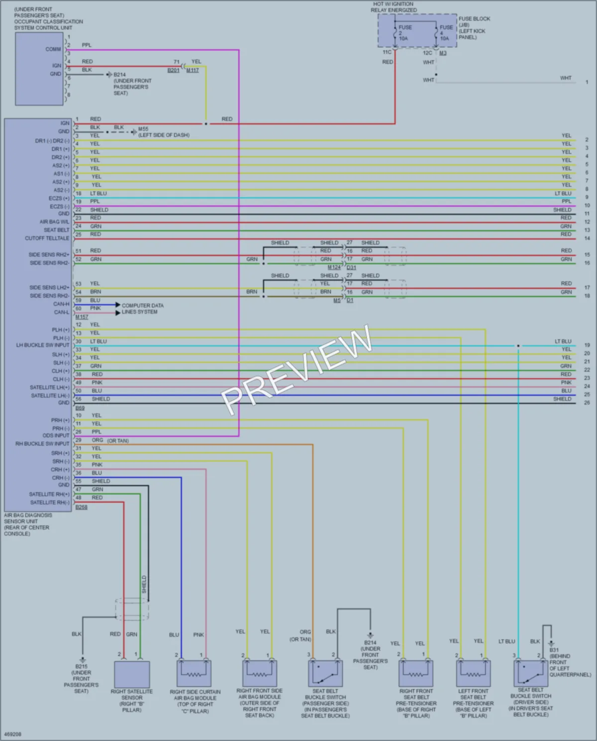 2015 Nissan GTR Supplemental Restraints wiring diagram preview