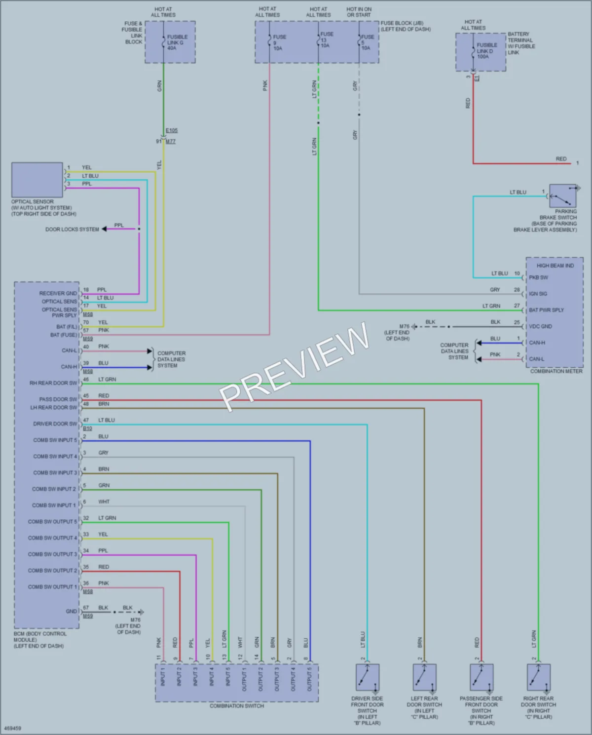 2015 Nissan JUKE Headlights wiring diagram preview