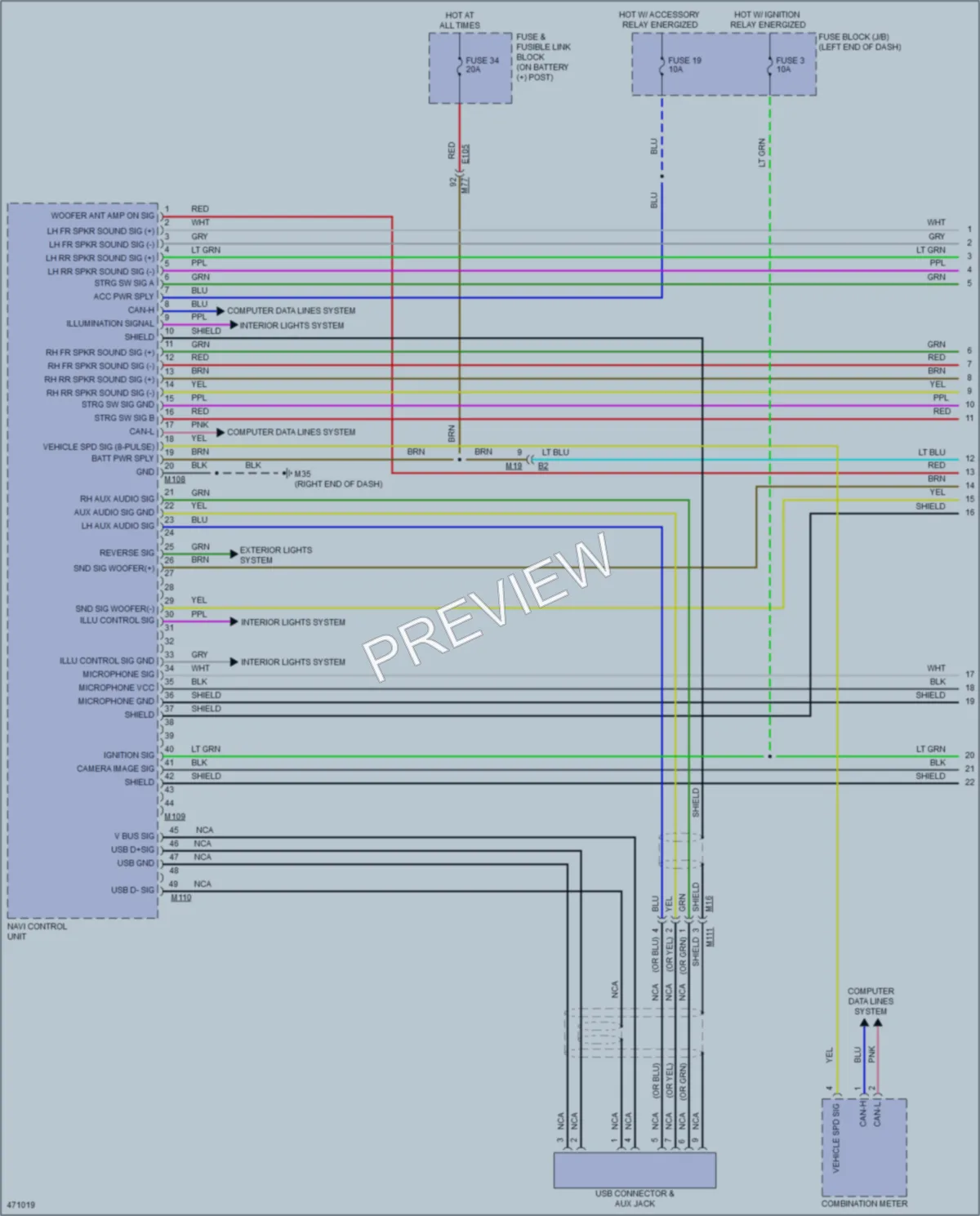 2015 Nissan JUKE Navigation wiring diagram preview