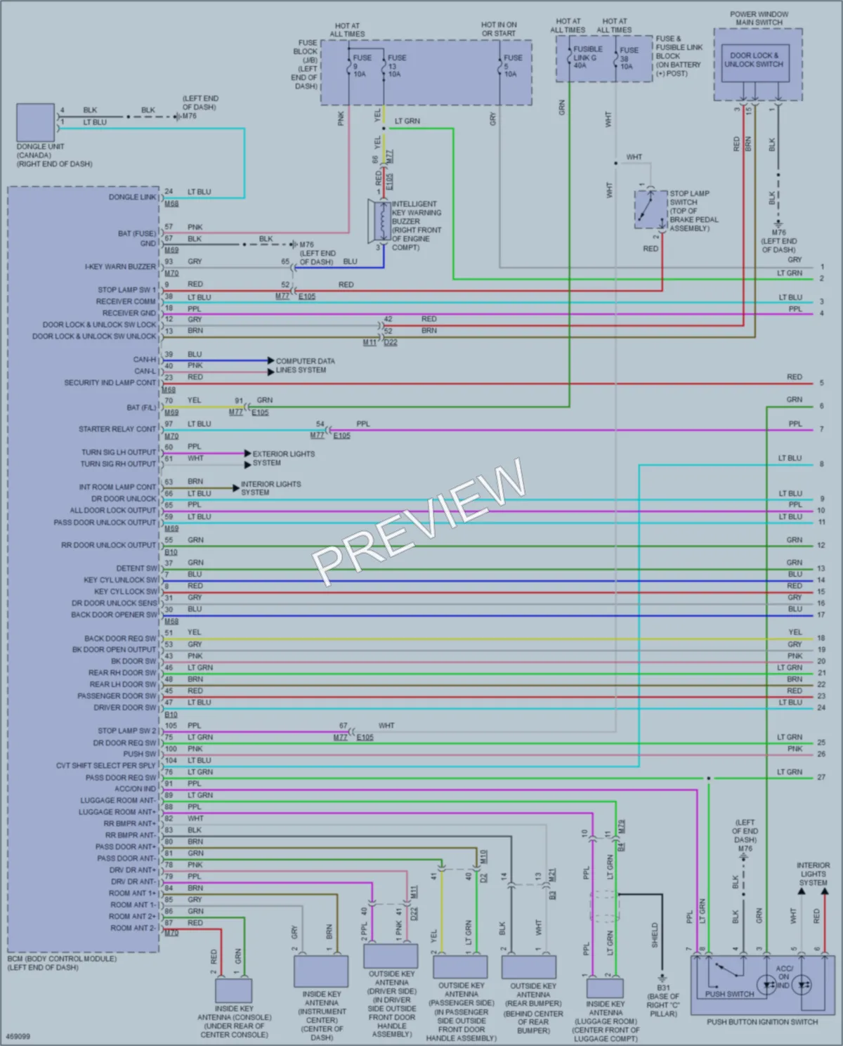2015 Nissan JUKE Power Door Locks wiring diagram preview