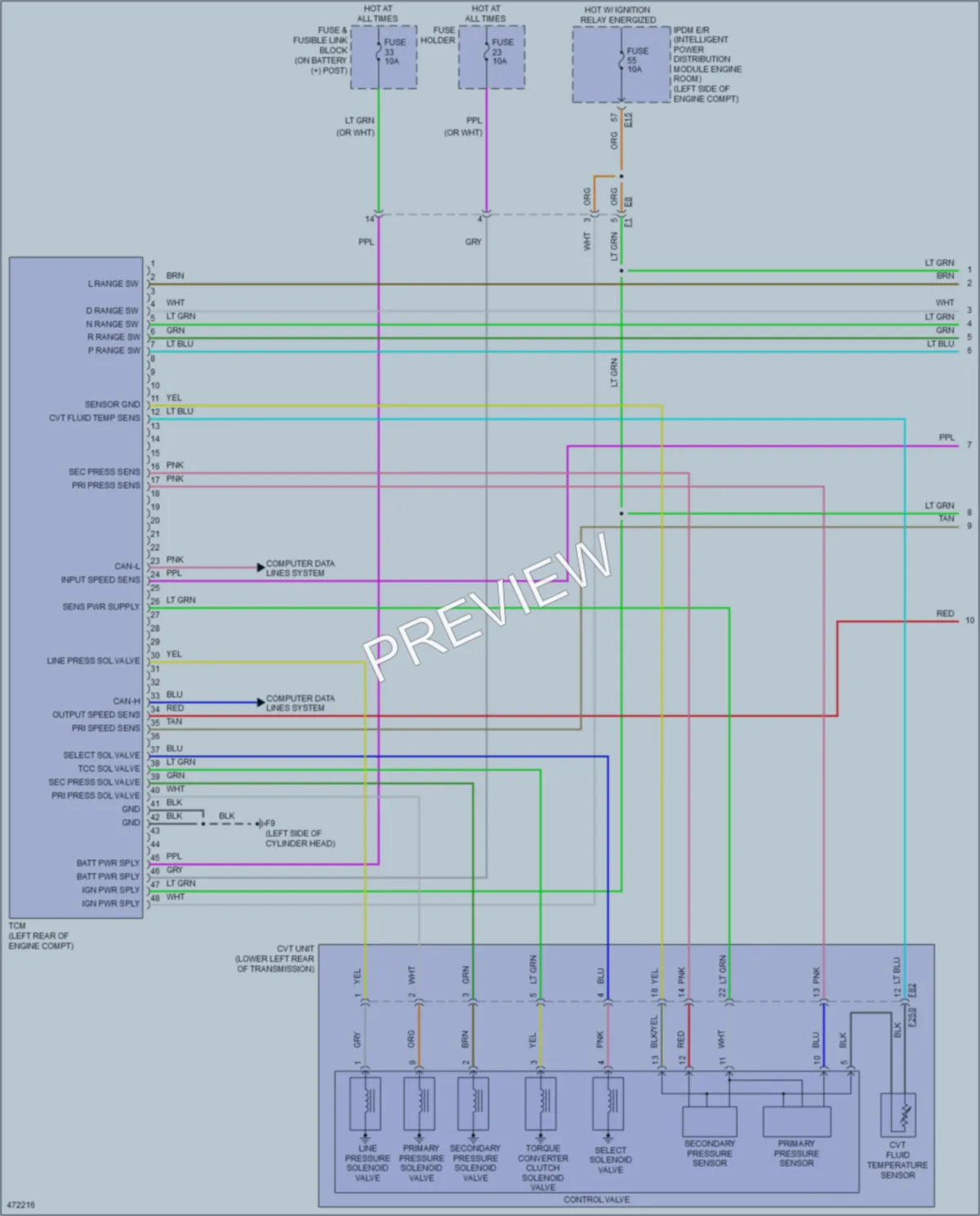 2015 Nissan JUKE Transmission wiring diagram preview