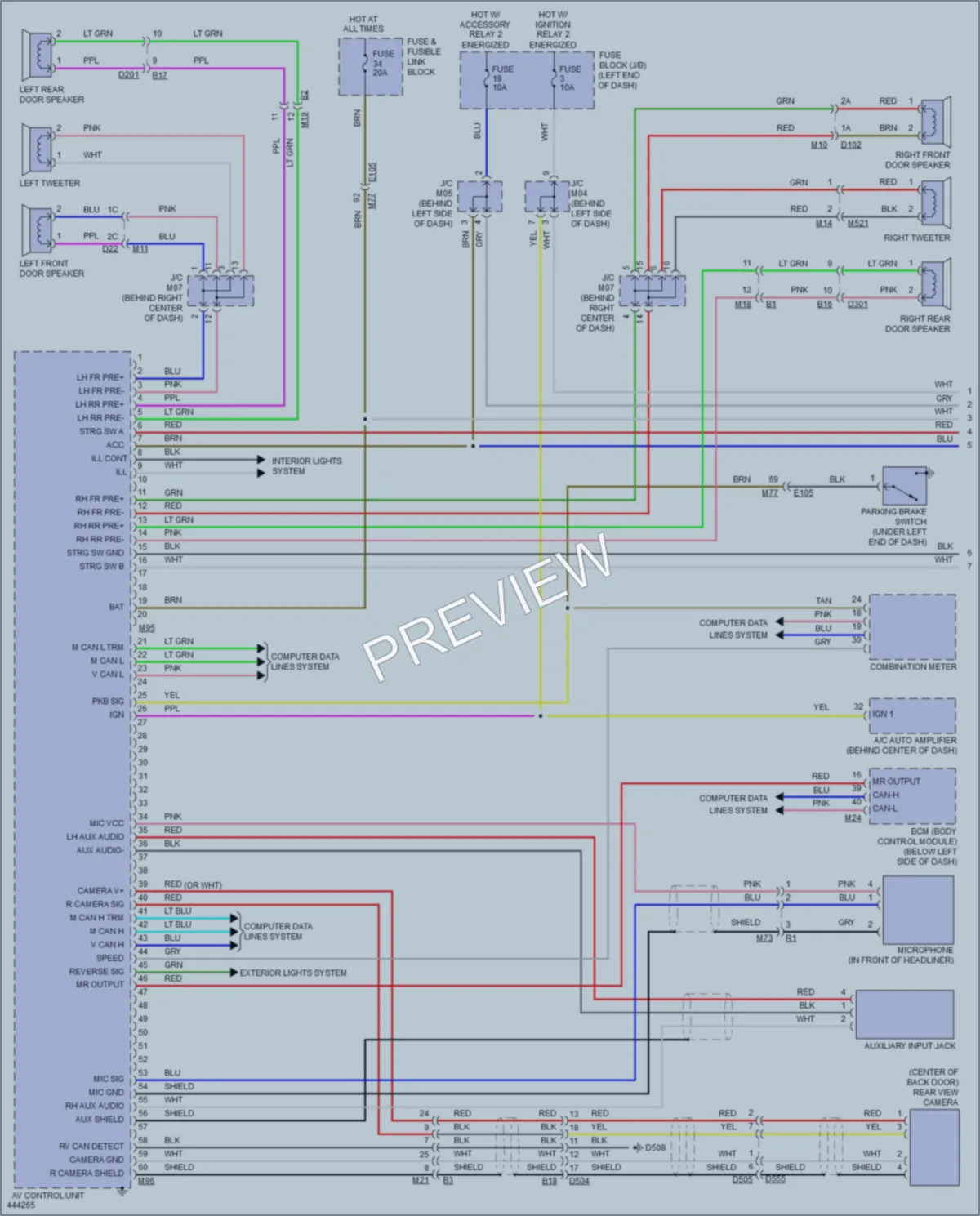 2015 Nissan LEAF Navigation wiring diagram preview