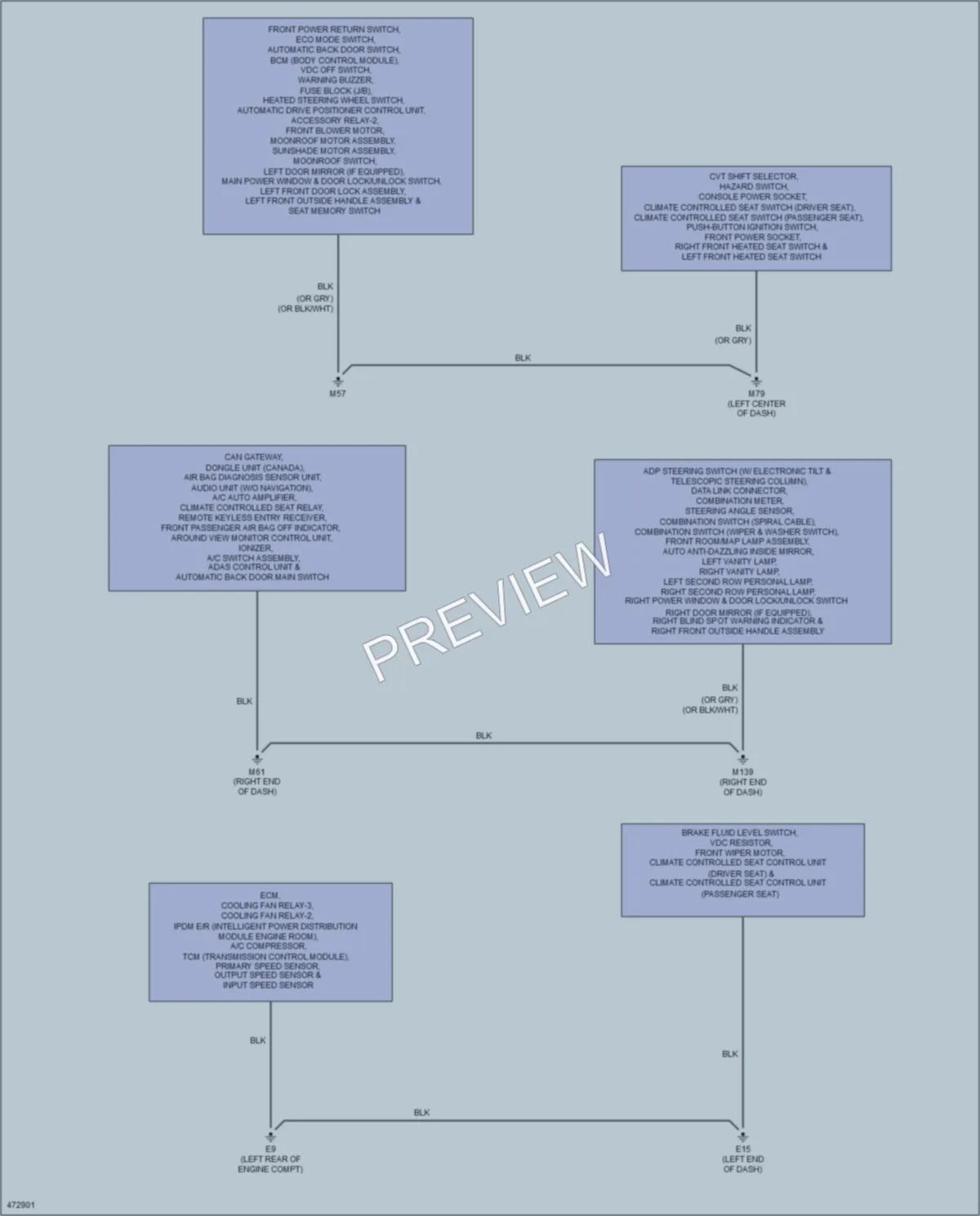 2015 Nissan Murano Ground Distribution wiring diagram preview