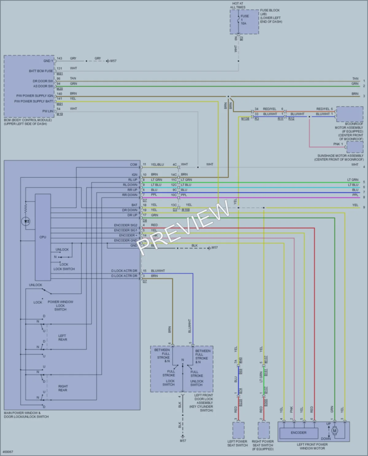 2015 Nissan Murano Power Windows wiring diagram preview