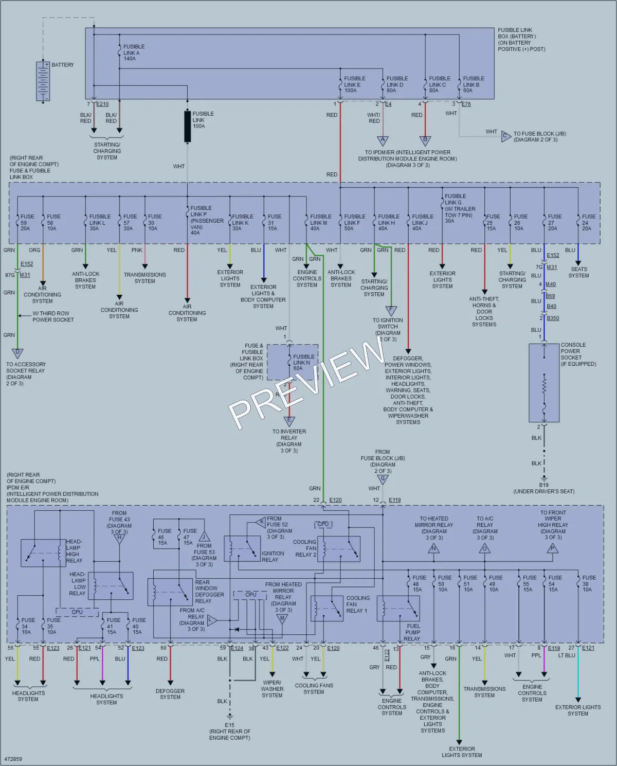 2015 Nissan NV1500 Power Distribution wiring diagram preview