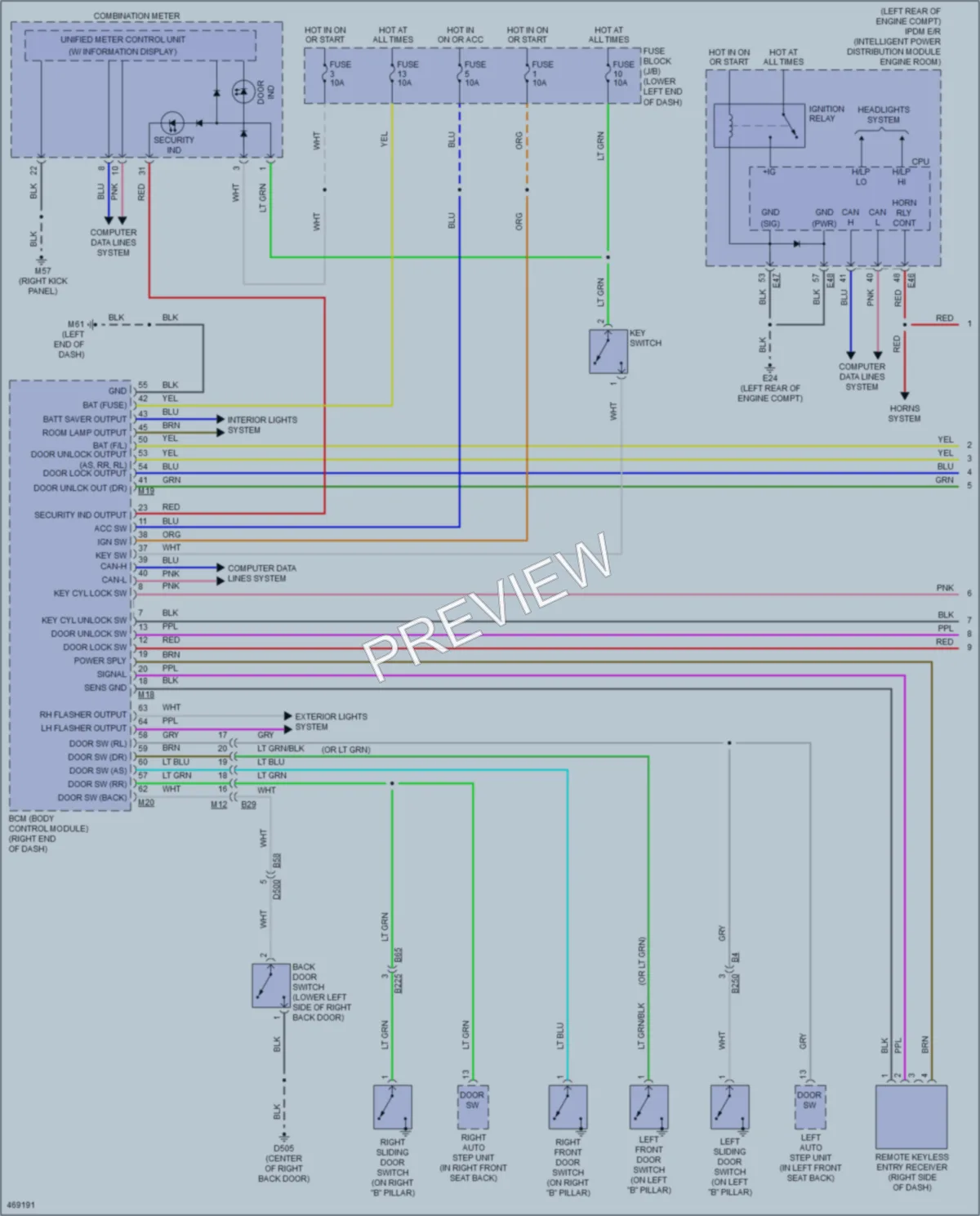 2015 Nissan NV200 Anti Theft wiring diagram preview