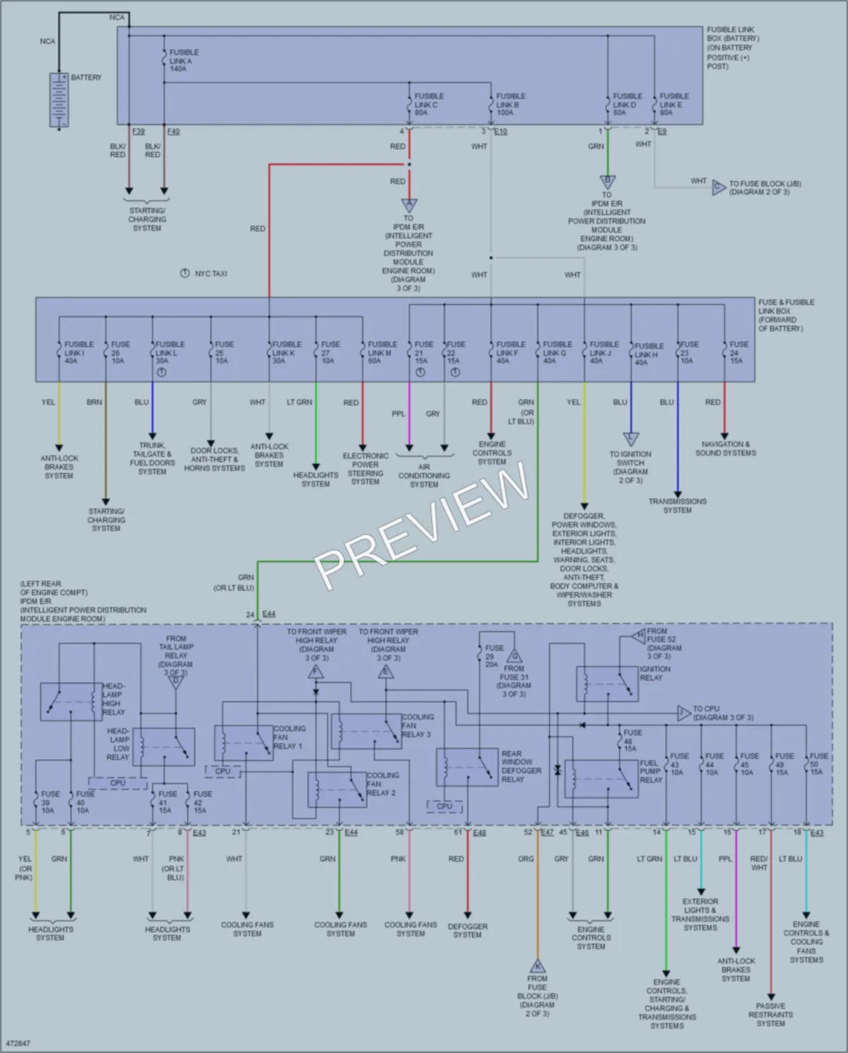 2015 Nissan NV200 Power Distribution wiring diagram preview