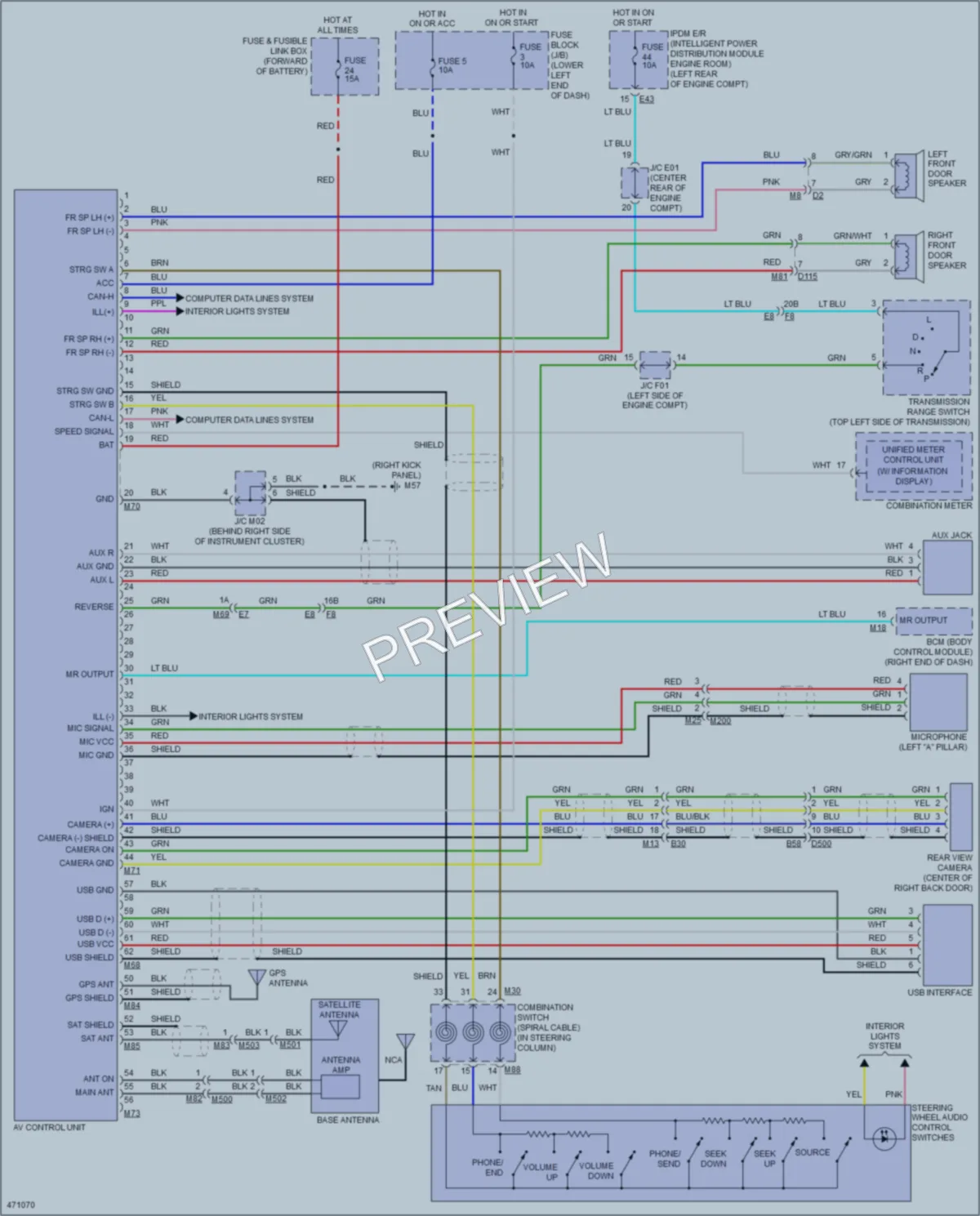 2015 Nissan NV200 Radio wiring diagram preview