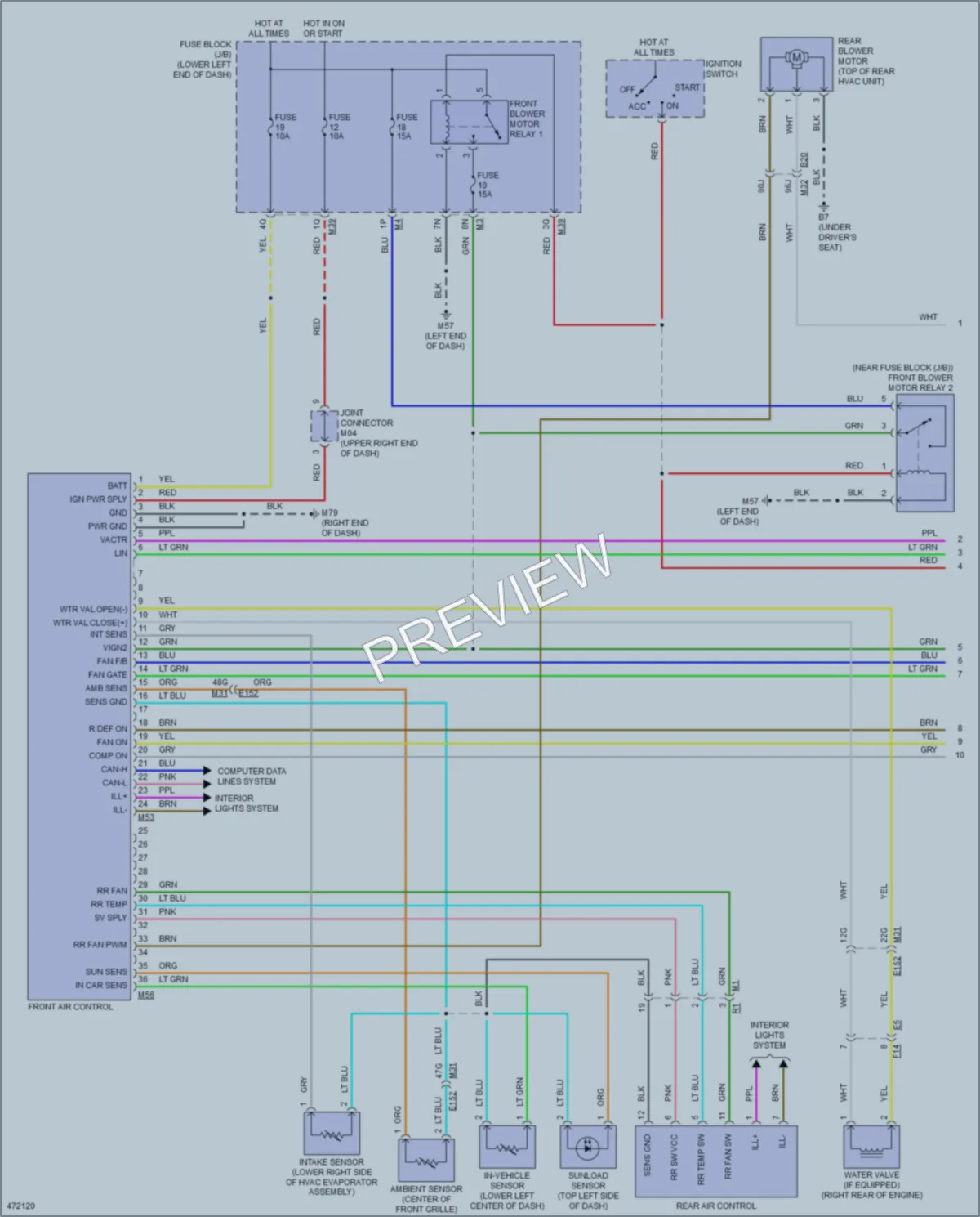 2015 Nissan NV2500HD Air Conditioning wiring diagram preview