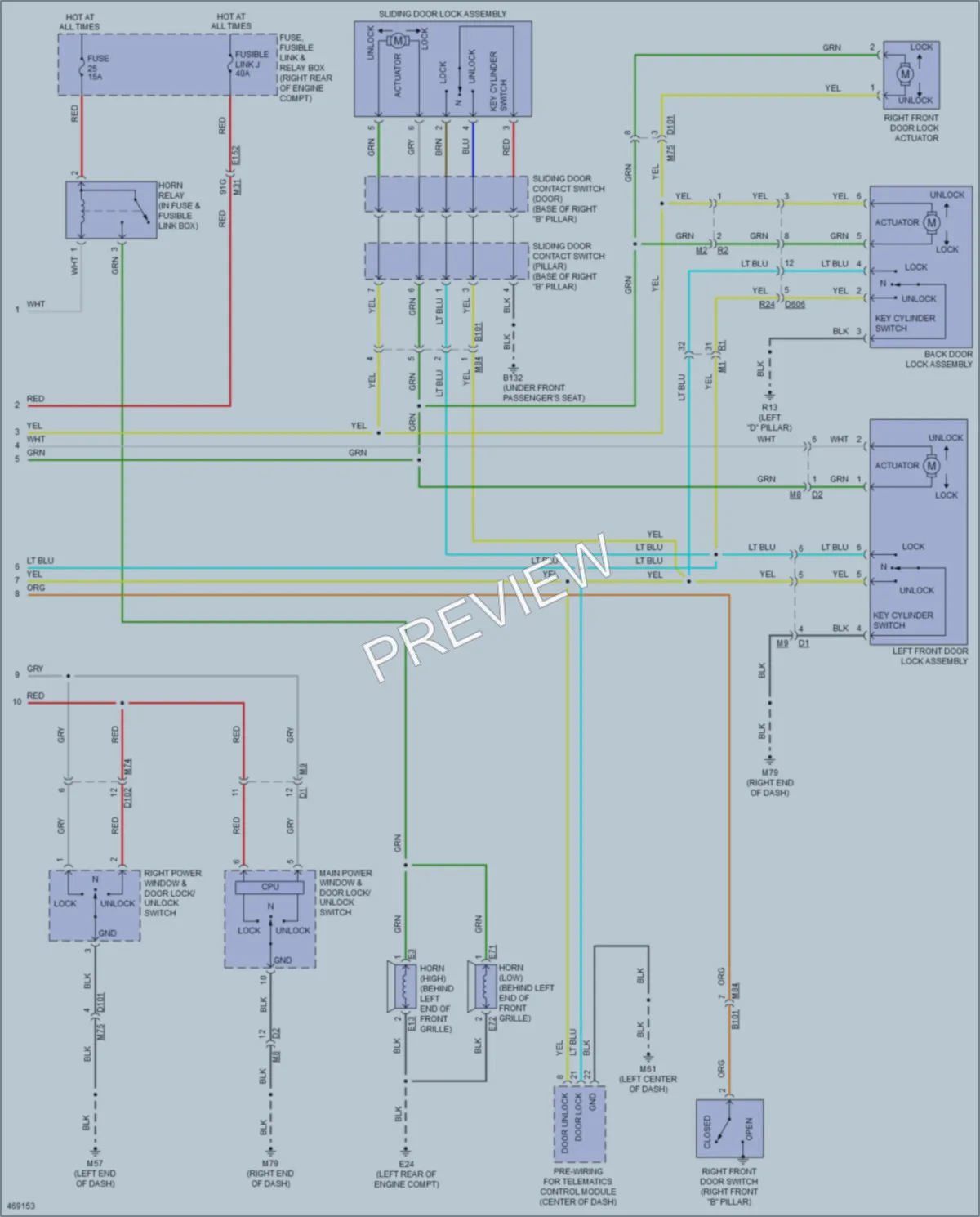 2015 Nissan NV3500HD Anti Theft wiring diagram preview
