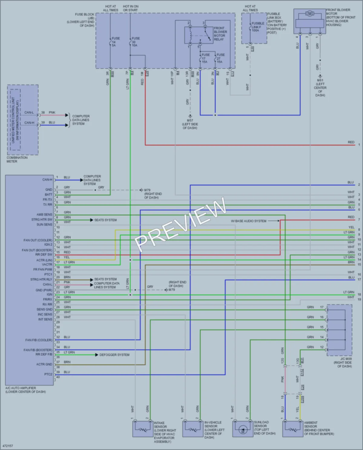 2015 Nissan Pathfinder Air Conditioning wiring diagram preview