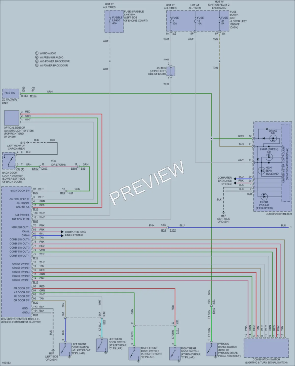 2015 Nissan Pathfinder Headlights wiring diagram preview