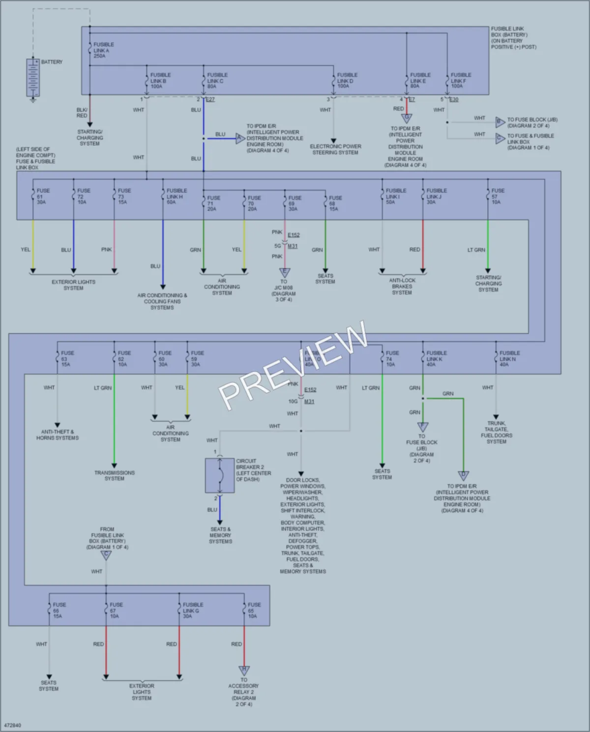 2015 Nissan Pathfinder Power Distribution wiring diagram preview