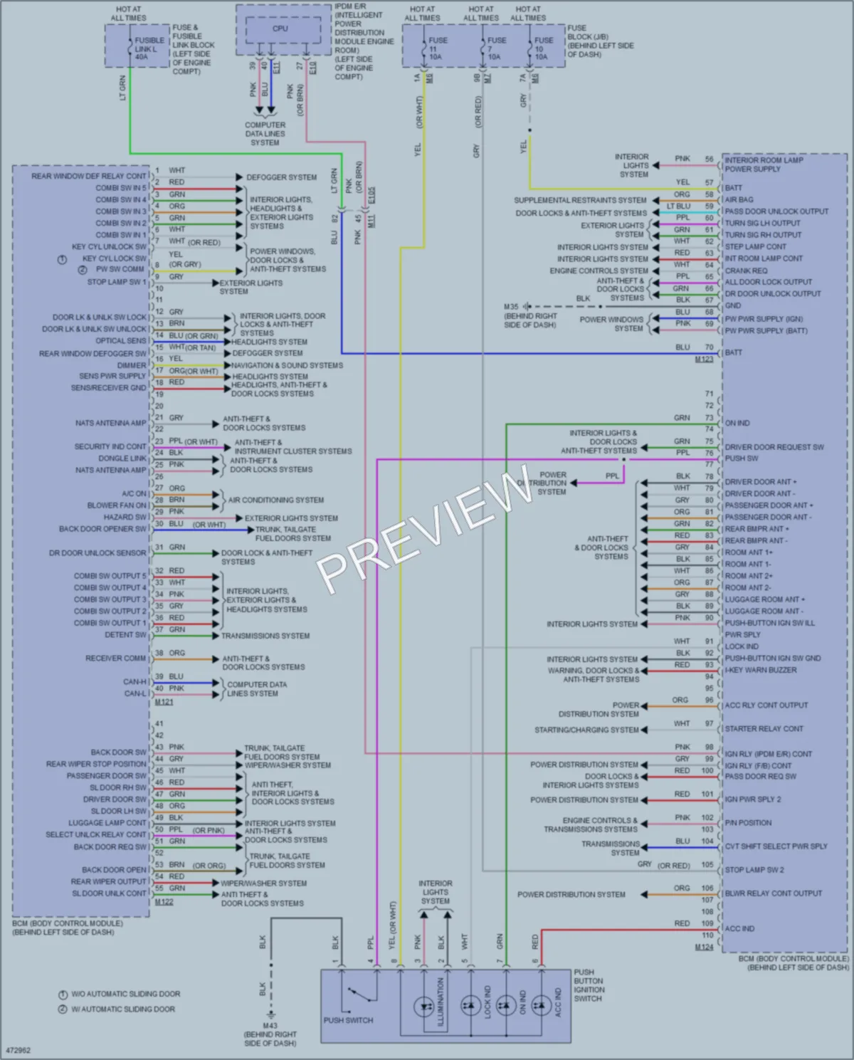 2015 Nissan Quest Body Control Modules wiring diagram preview