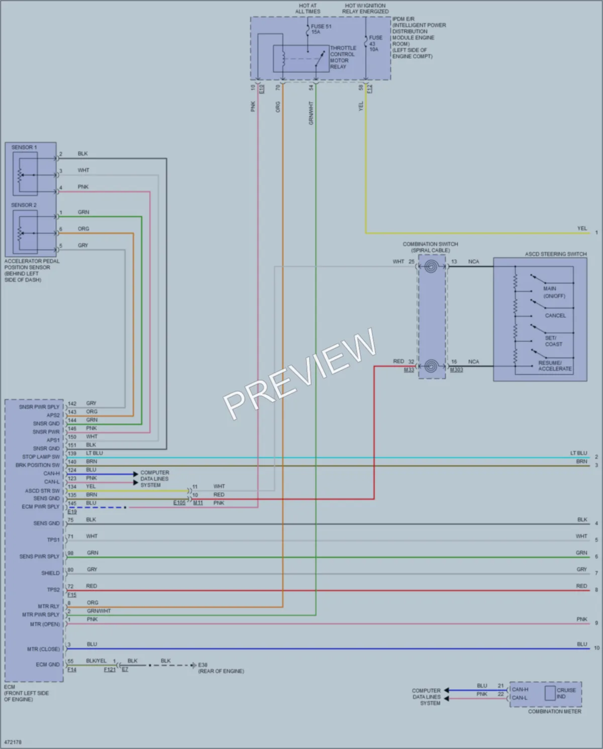 2015 Nissan Quest Cruise Control wiring diagram preview