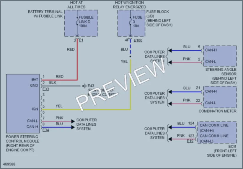 2015 Nissan Quest Electronic Power Steering wiring diagram preview