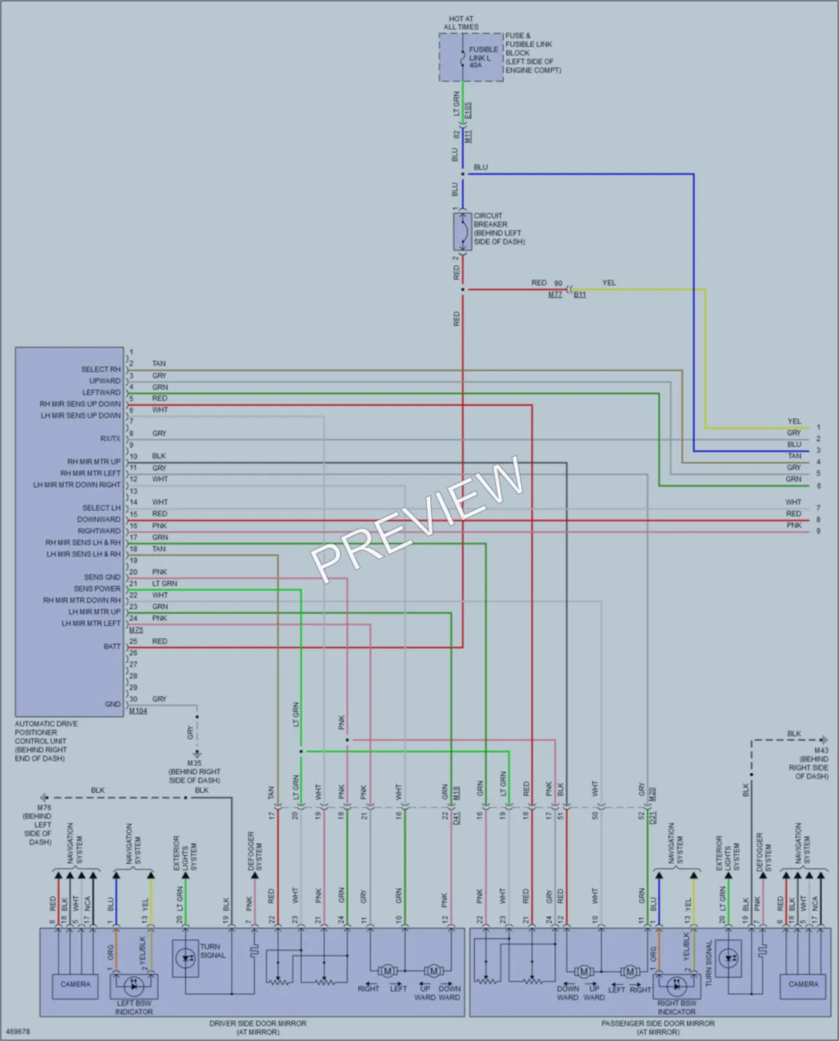 2015 Nissan Quest Memory Systems wiring diagram preview