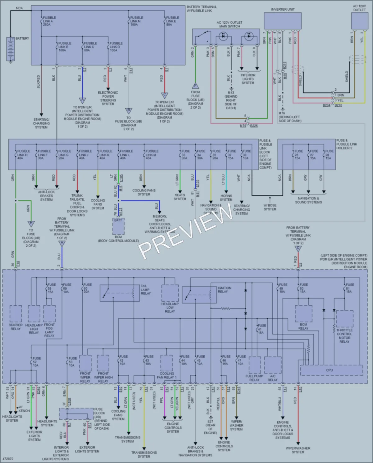 2015 Nissan Quest Power Distribution wiring diagram preview