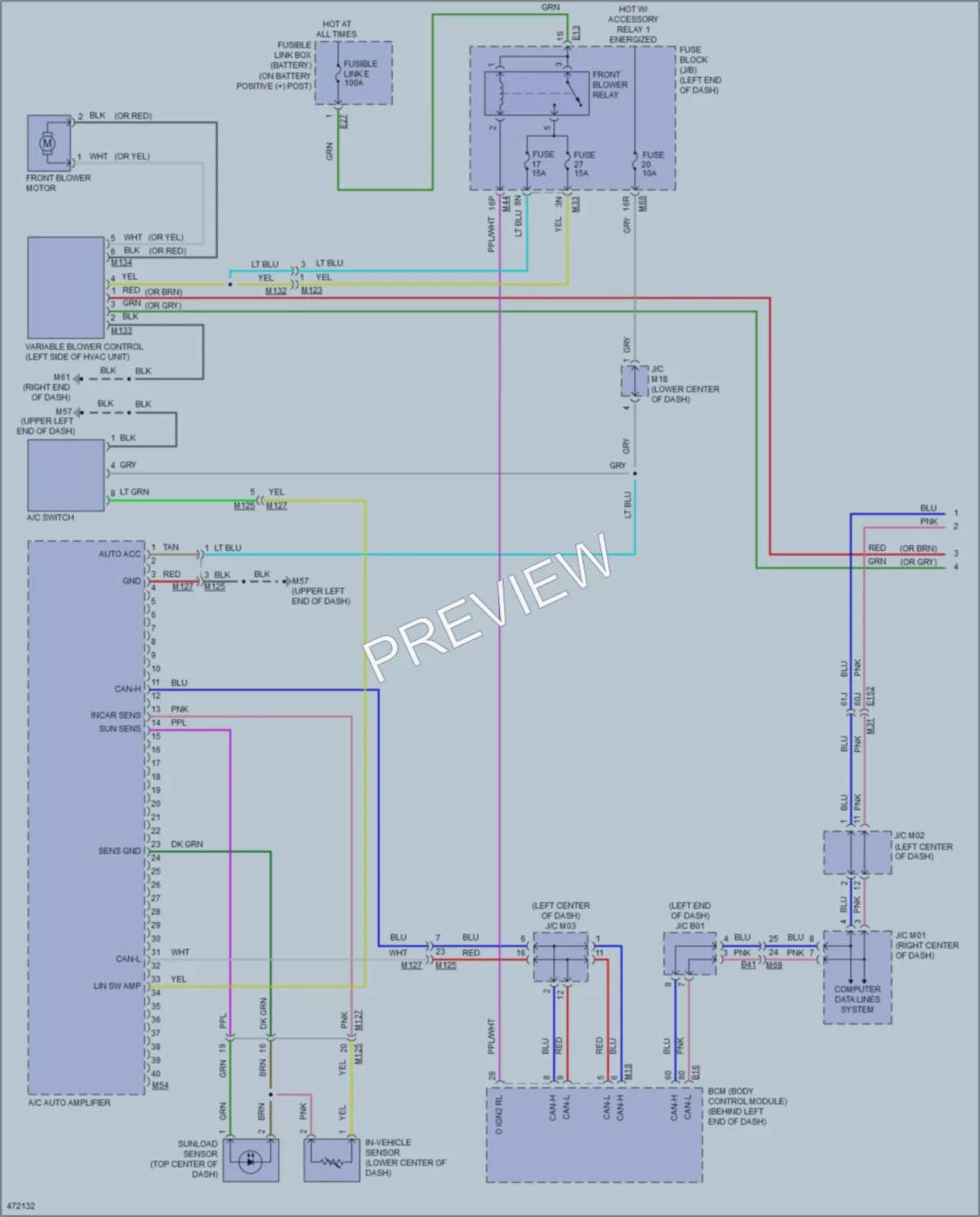 2015 Nissan Rogue Air Conditioning wiring diagram preview