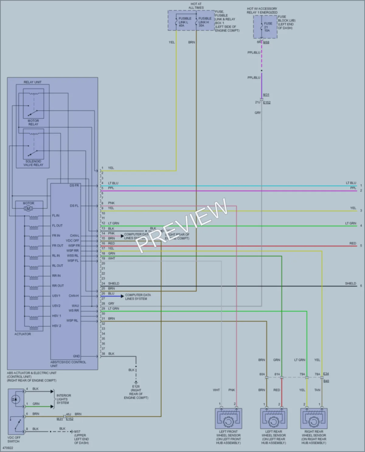 2015 Nissan Rogue Anti Lock Brakes wiring diagram preview