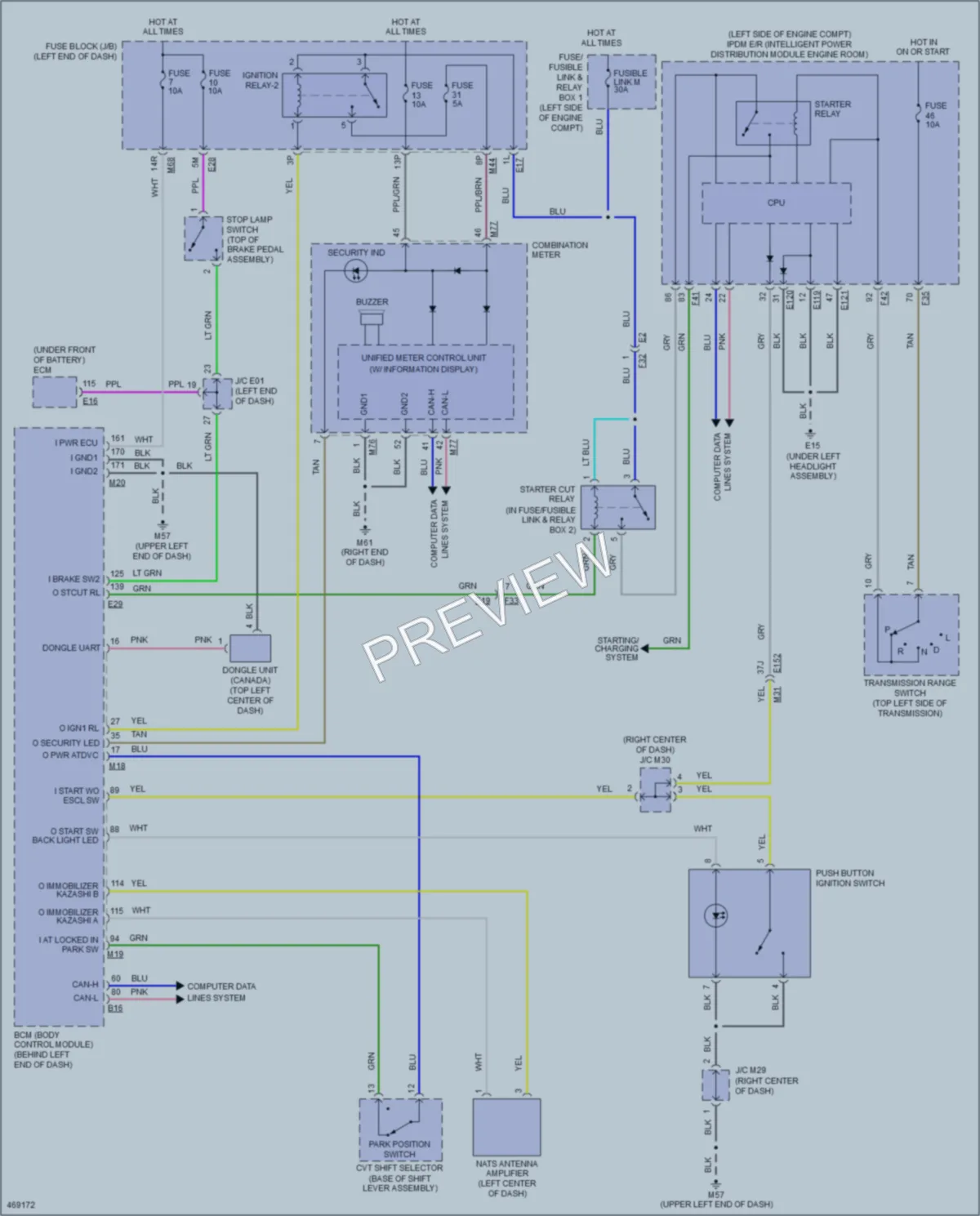 2015 Nissan Rogue Anti Theft wiring diagram preview