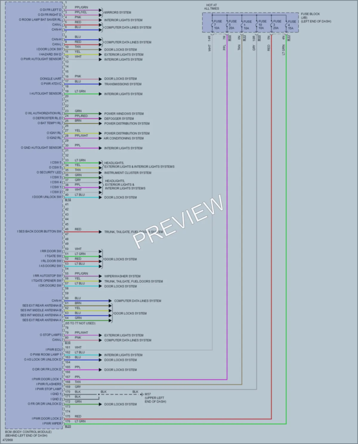 2015 Nissan Rogue Body Control Modules wiring diagram preview