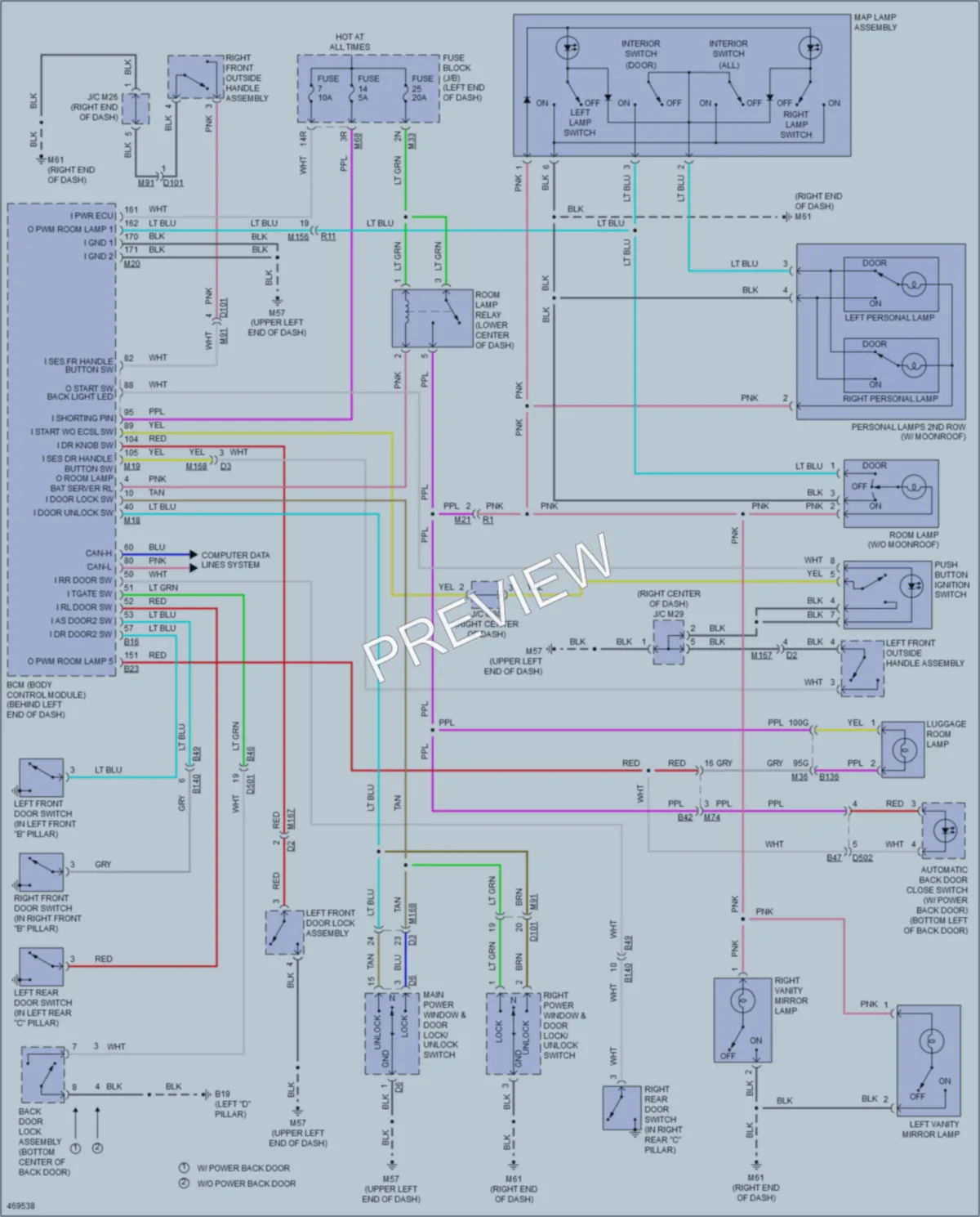 2015 Nissan Rogue Interior Lights wiring diagram preview