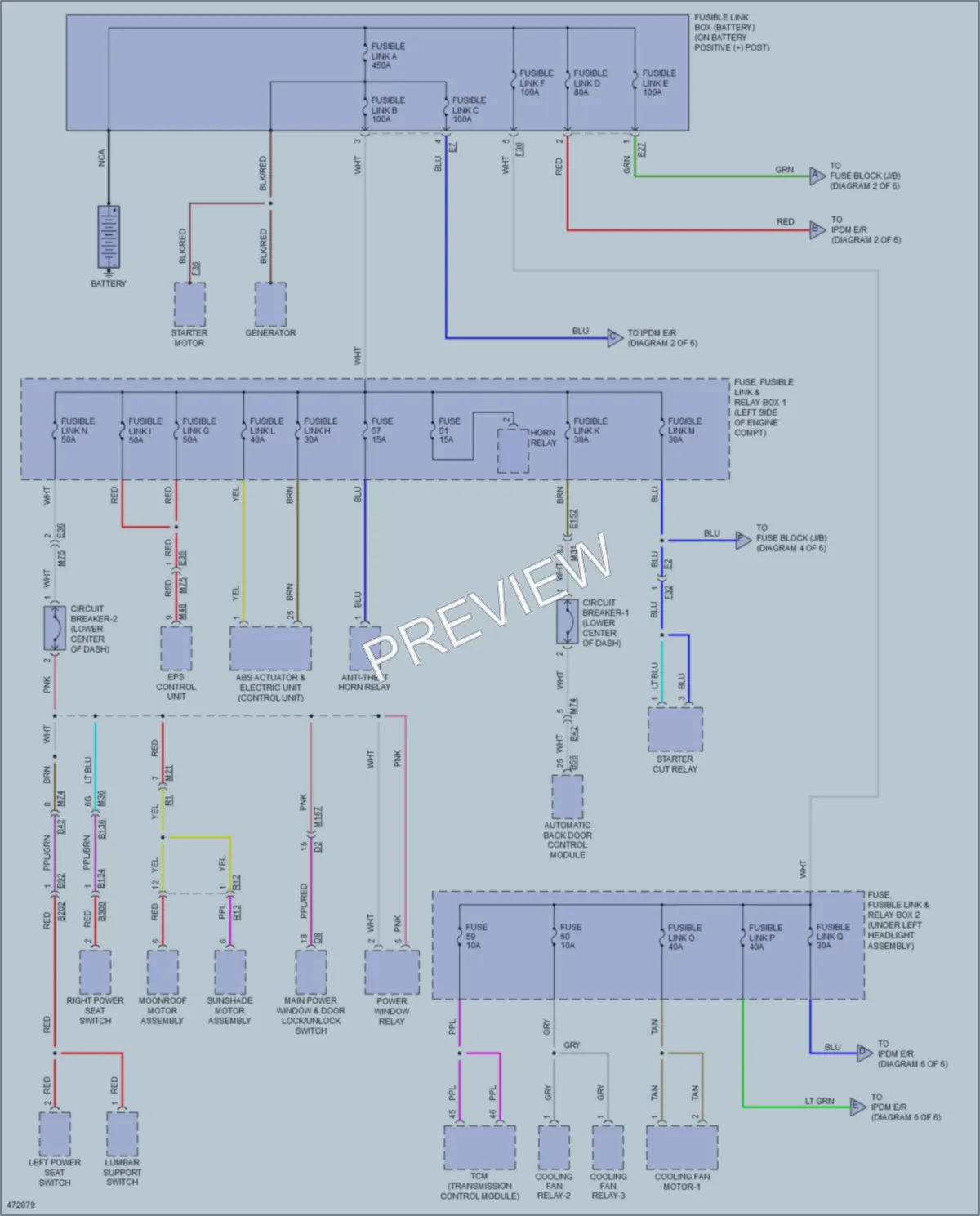 2015 Nissan Rogue Power Distribution wiring diagram preview