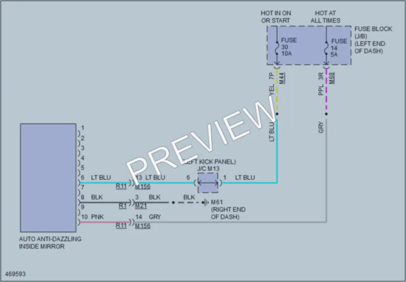 2015 Nissan Rogue Power Mirrors wiring diagram preview