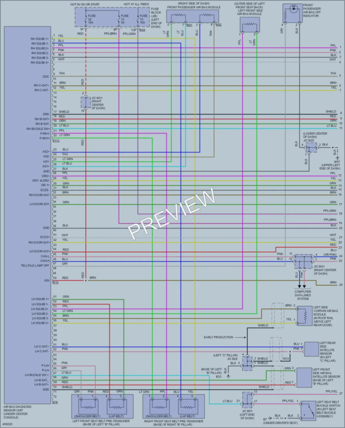 2015 Nissan Rogue Supplemental Restraints wiring diagram preview